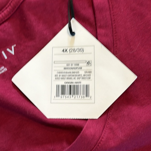 Ava & Viv Burgundy T Shirt NEW NWT 4X - Picture 5 of 7